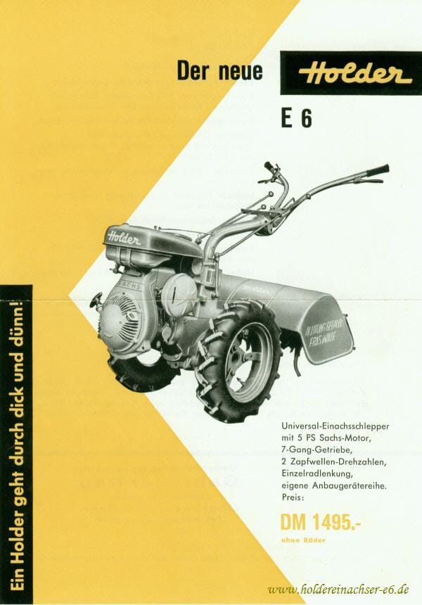 Holder E6 two-wheel tractor